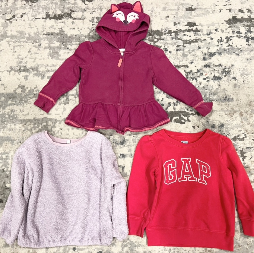 Girl 3 pack set Circo fox jacket 3TGAP 3 yearsUniqlo 3-4